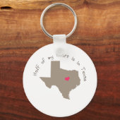Mijn halve hart ligt in Texas Sleutelhanger (Voorkant)