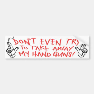 Mijn handse Pistolen Bumpersticker
