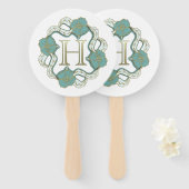 Mijn handtekening met de letter H Handwaaier (Voorkant en achterkant)