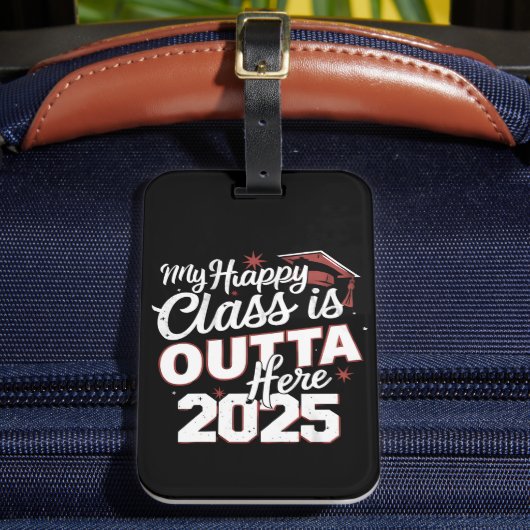 Mijn Happy Class is hier uit 2025 senior Afstudere Bagagelabel (Voorkant Insitu 2)