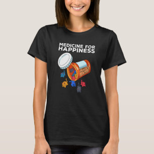 Mijn Happy Medicine Elke dag pil boxen dieren kat  T-shirt