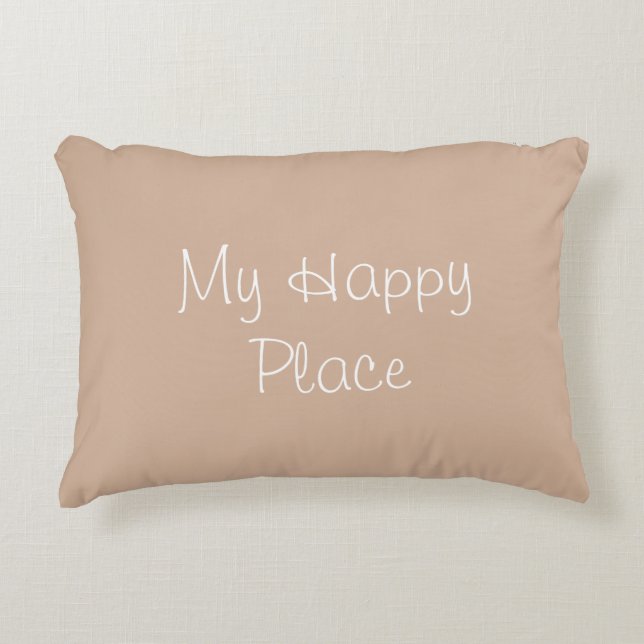 Mijn Happy Place Accent Pillow Decoratief Kussen (Voorkant)