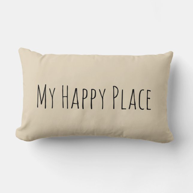 Mijn Happy Place Accent Pillow Kussen (Voorkant)