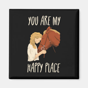 Mijn Happy Place Horse Riding Equestrian C Magneet