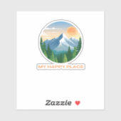 Mijn Happy Place Mountain Sweatshirt Sticker (Vel)