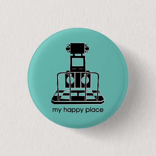 Mijn Happy Place Ronde Button 3,2 Cm (Voorkant)