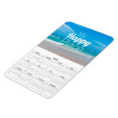 Mijn Happy Place Turquoise Sandy Beach Magneet (Linkerzijde)