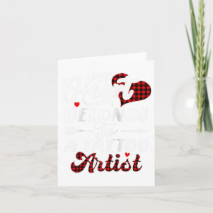 Mijn hart behoort toe aan een tatoeëerder shirt Va Kaart