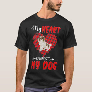 Mijn hart behoort toe aan mijn Japanse Chin kopie T-shirt