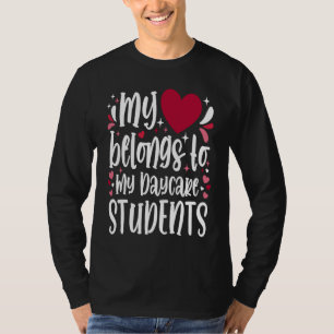 Mijn hart behoort toe aan mijn peuterspeelzaal Val T-shirt