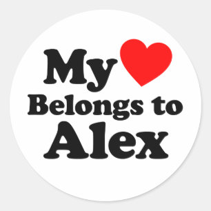 Mijn hart behoort tot Alex Ronde Sticker