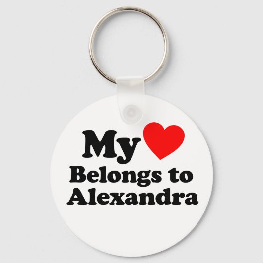 Mijn hart behoort tot Alexandra Sleutelhanger (Voorkant)