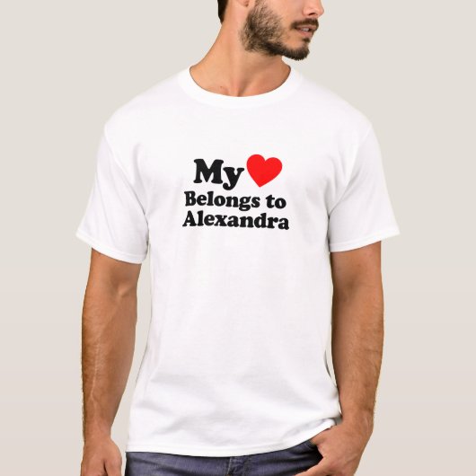 Mijn hart behoort tot Alexandra T-shirt (Voorkant)