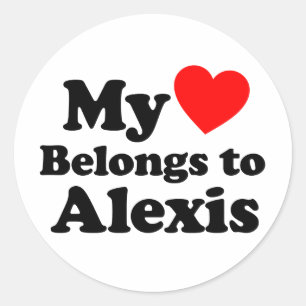 Mijn hart behoort tot Alexis Ronde Sticker