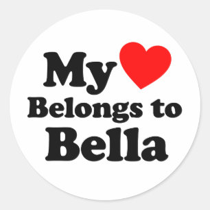 Mijn hart behoort tot Bella Ronde Sticker