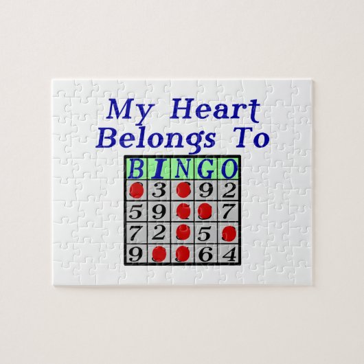 Mijn hart behoort tot Bingo Legpuzzel (Horizontaal)