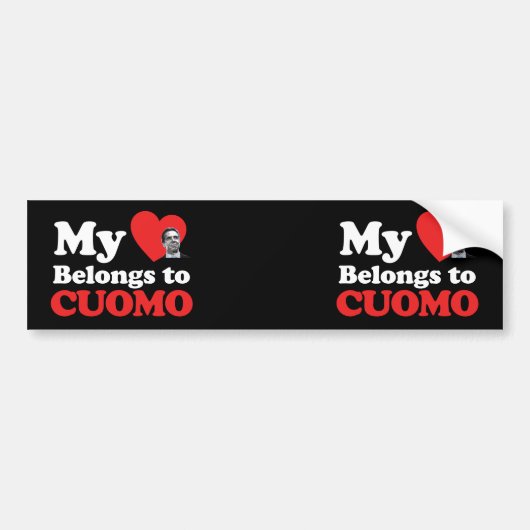 Mijn hart behoort tot Cuomo Bumpersticker (Voorkant)