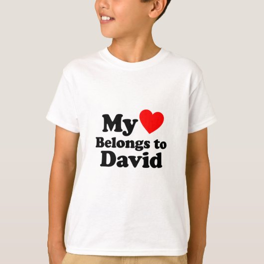 Mijn hart behoort tot David T-shirt (Voorkant)