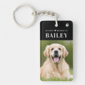 Mijn hart behoort tot de foto van Dog Pet Sleutelhanger (Voorkant)