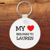 Mijn hart behoort tot de LAUREN Sleutelhanger (Voorkant)