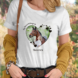 Mijn hart behoort tot de persoonlijke foto van een t-shirt