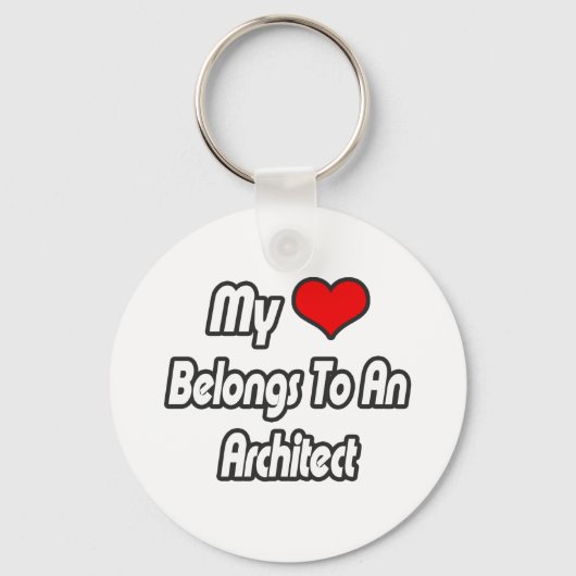 Mijn hart behoort tot een architect sleutelhanger (Voorkant)