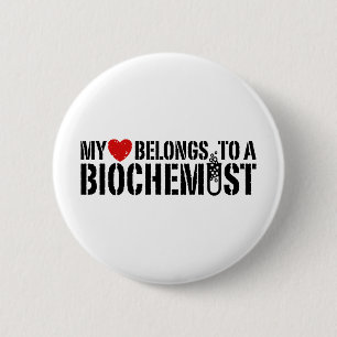 Mijn hart behoort tot een biochemicus ronde button 5,7 cm