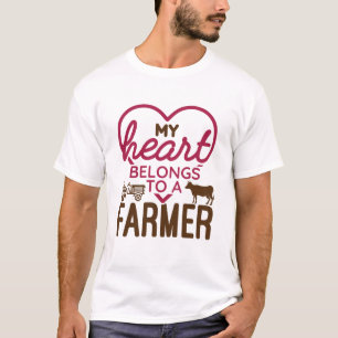 Mijn hart behoort tot een boer t-shirt