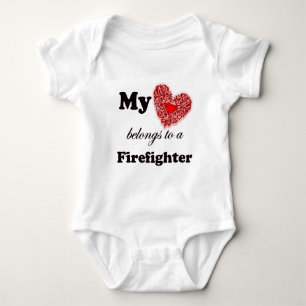 Mijn hart behoort tot een brandweerman romper