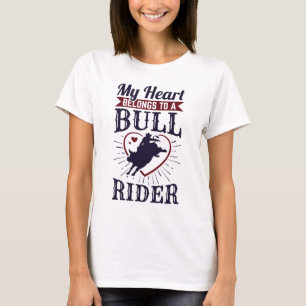 Mijn hart behoort tot een bull Rider T-shirt