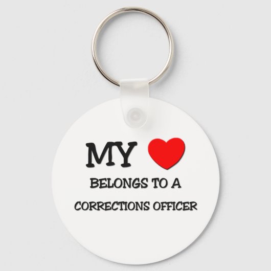 Mijn hart behoort tot een CORRECTIEBUREAU Sleutelhanger (Voorkant)