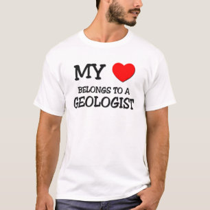 Mijn hart behoort tot een GEOLOGIST T-shirt