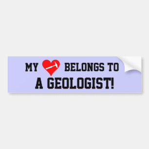 Mijn hart behoort tot een geoloog! bumpersticker