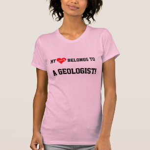 Mijn hart behoort tot een geoloog! t-shirt