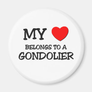 Mijn hart behoort tot een GONDOLIER Magneet