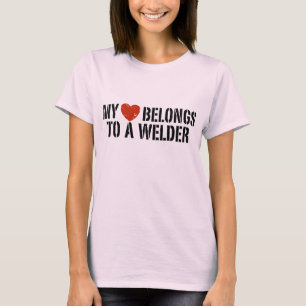 Mijn hart behoort tot een lasser t-shirt