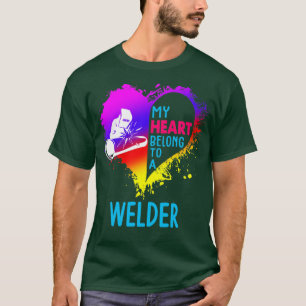 Mijn hart behoort tot een lasser t-shirt