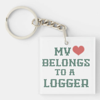 Mijn hart behoort tot een Logger Sleutelhanger