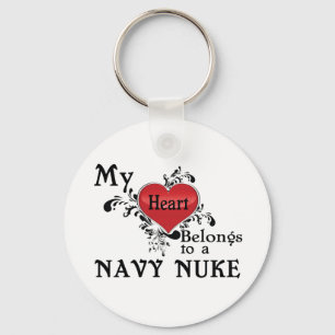 Mijn hart behoort tot een Navy Nuke Sleutelhanger