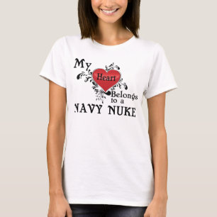 Mijn hart behoort tot een Navy Nuke T-shirt