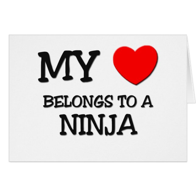 Mijn hart behoort tot een NINJA (Voorkant Horizontaal)