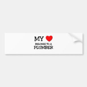 Mijn hart behoort tot een PLUMBER Bumpersticker
