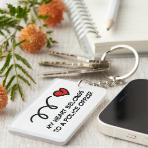 Mijn hart behoort tot een romantisch geschenk van sleutelhanger