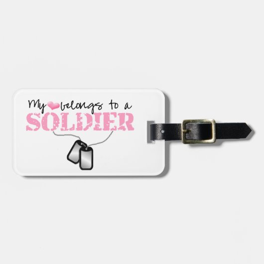 Mijn hart behoort tot een soldaat bagagelabel (Voorkant horizontaal)