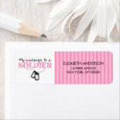 Mijn hart behoort tot een soldaat etiket (Insitu)