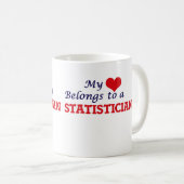 Mijn hart behoort tot een statisticus koffiemok (Voorkant rechts)