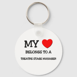 Mijn hart behoort tot een THEATER STAGE MANAGER Sleutelhanger