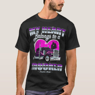 Mijn hart behoort tot een truckervrouw t-shirt