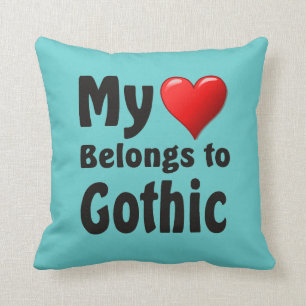 Mijn hart behoort tot Gothic Kussen