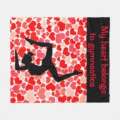 Mijn hart behoort tot Gymnastics Fleece Blanket (Voorkant (Horizontaal))